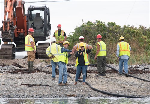 men working on a site