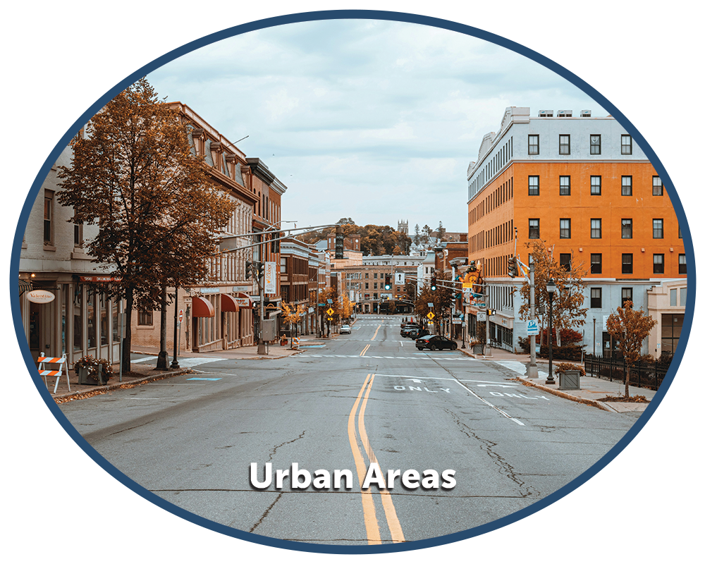 urban areas graphic